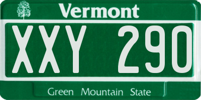 VT license plate XXY290