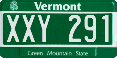 VT license plate XXY291