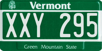 VT license plate XXY295