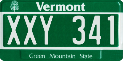 VT license plate XXY341