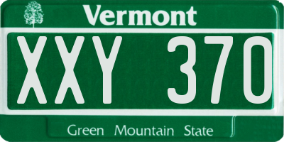 VT license plate XXY370