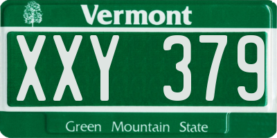 VT license plate XXY379