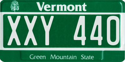 VT license plate XXY440