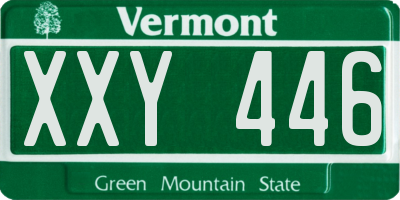 VT license plate XXY446