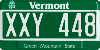 VT license plate XXY448
