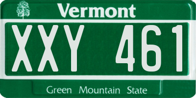 VT license plate XXY461