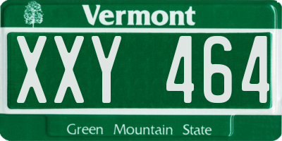 VT license plate XXY464