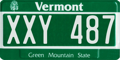 VT license plate XXY487