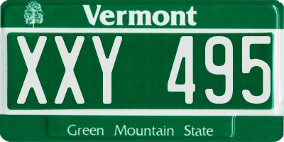 VT license plate XXY495