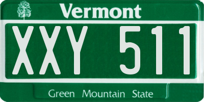VT license plate XXY511