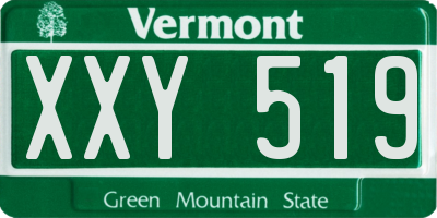 VT license plate XXY519