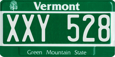 VT license plate XXY528
