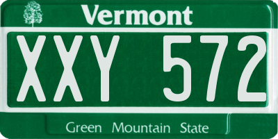 VT license plate XXY572