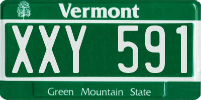 VT license plate XXY591