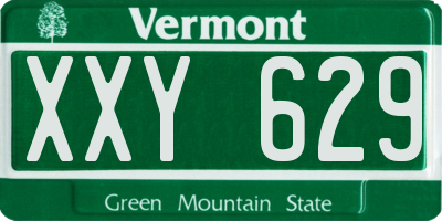 VT license plate XXY629