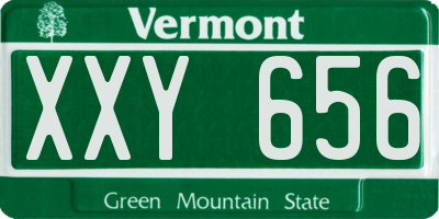 VT license plate XXY656