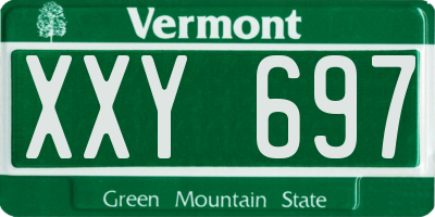 VT license plate XXY697
