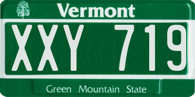 VT license plate XXY719