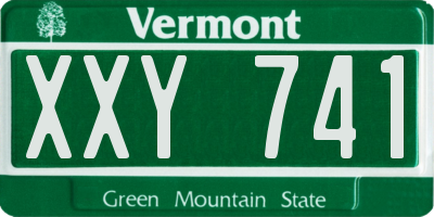 VT license plate XXY741