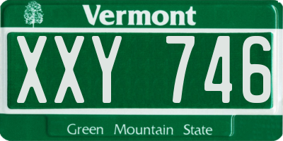 VT license plate XXY746