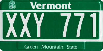 VT license plate XXY771