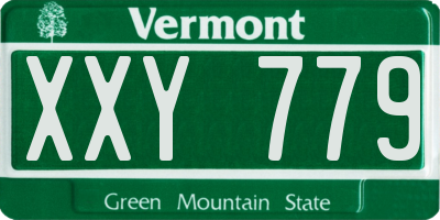 VT license plate XXY779