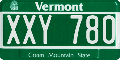 VT license plate XXY780
