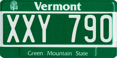 VT license plate XXY790