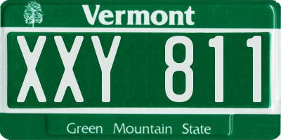 VT license plate XXY811