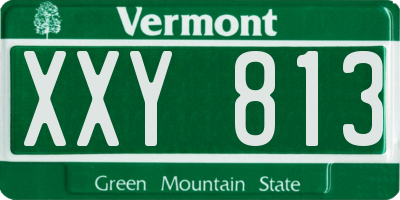 VT license plate XXY813