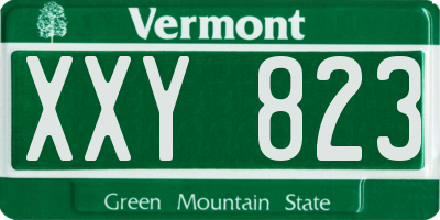 VT license plate XXY823