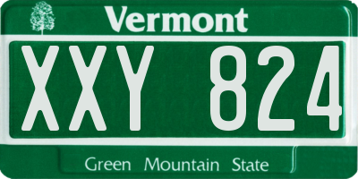 VT license plate XXY824