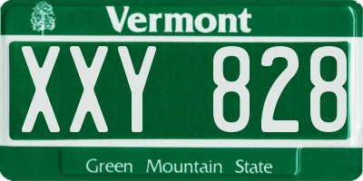 VT license plate XXY828