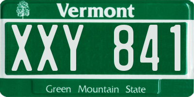 VT license plate XXY841