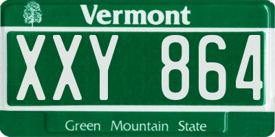VT license plate XXY864