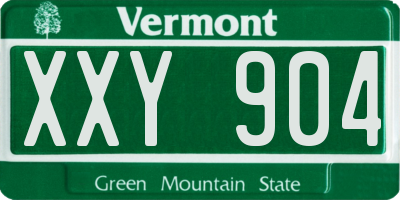 VT license plate XXY904