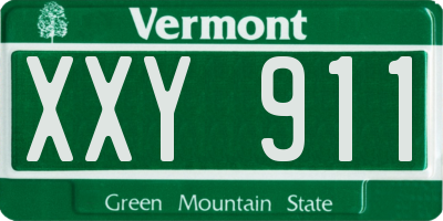 VT license plate XXY911