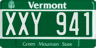 VT license plate XXY941