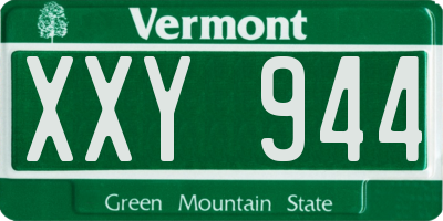 VT license plate XXY944