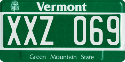 VT license plate XXZ069