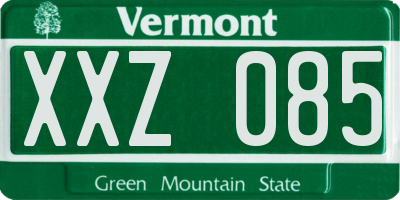 VT license plate XXZ085