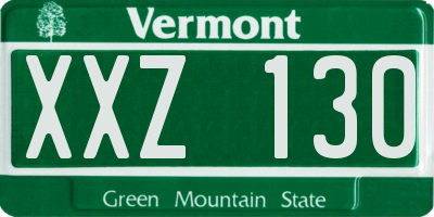 VT license plate XXZ130