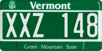 VT license plate XXZ148