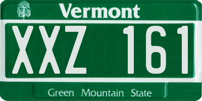 VT license plate XXZ161