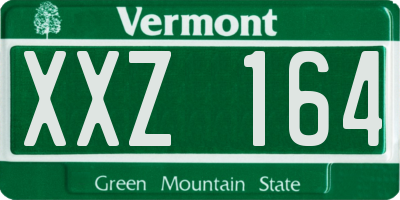 VT license plate XXZ164