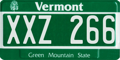 VT license plate XXZ266