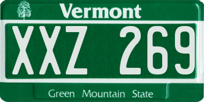 VT license plate XXZ269