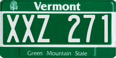 VT license plate XXZ271