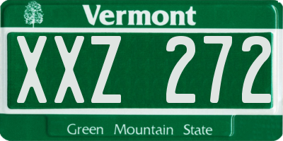 VT license plate XXZ272