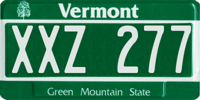 VT license plate XXZ277